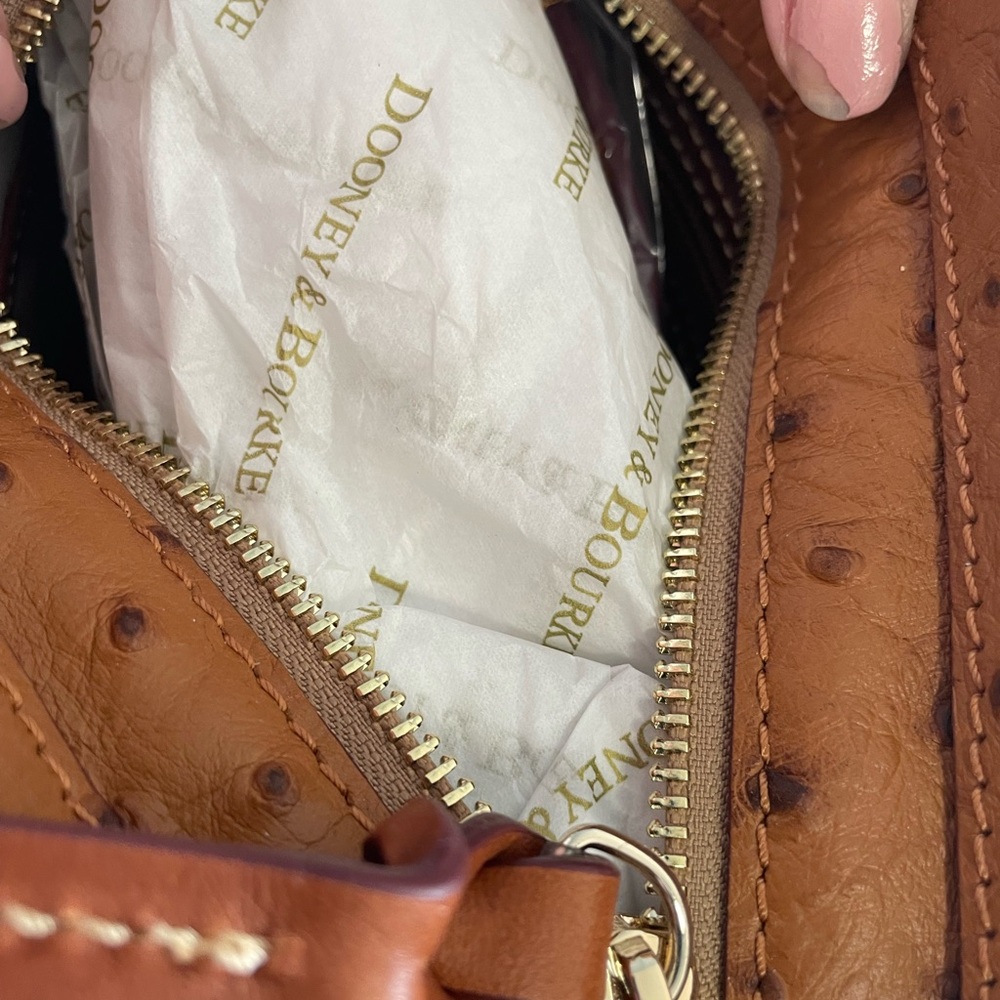 Dooney and Burke MLB Phillies Brown Leather Handbag and Wallet Set - Picture 3 of 7